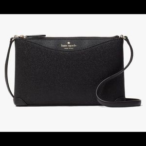 NWT Kate Spade Crossbody Purse Handbag Black Shimmy Glitter